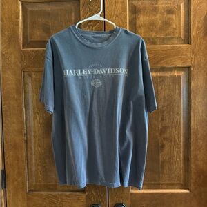 Harley Davidson Slate Blue Short Sleeve Tee Shirt - Men's Size L